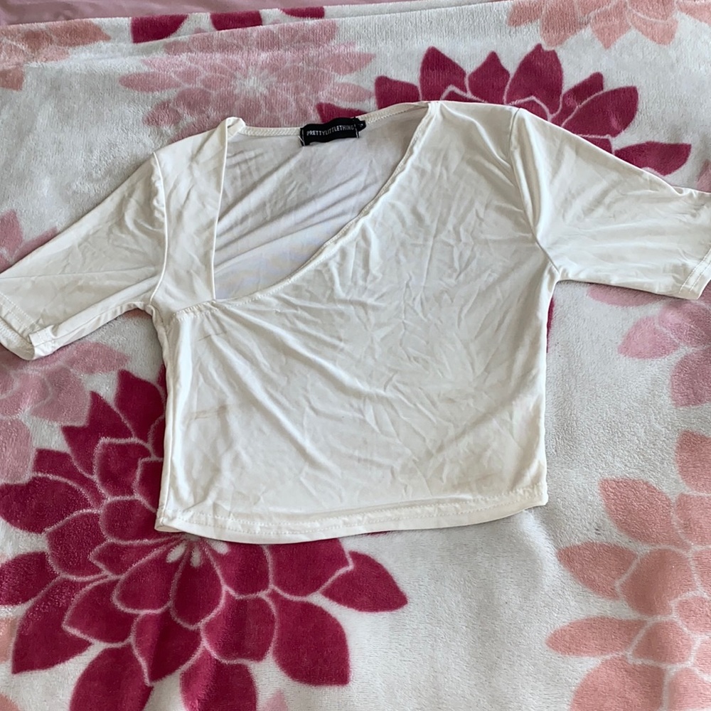 Pretty little thing asymmetrical crop top